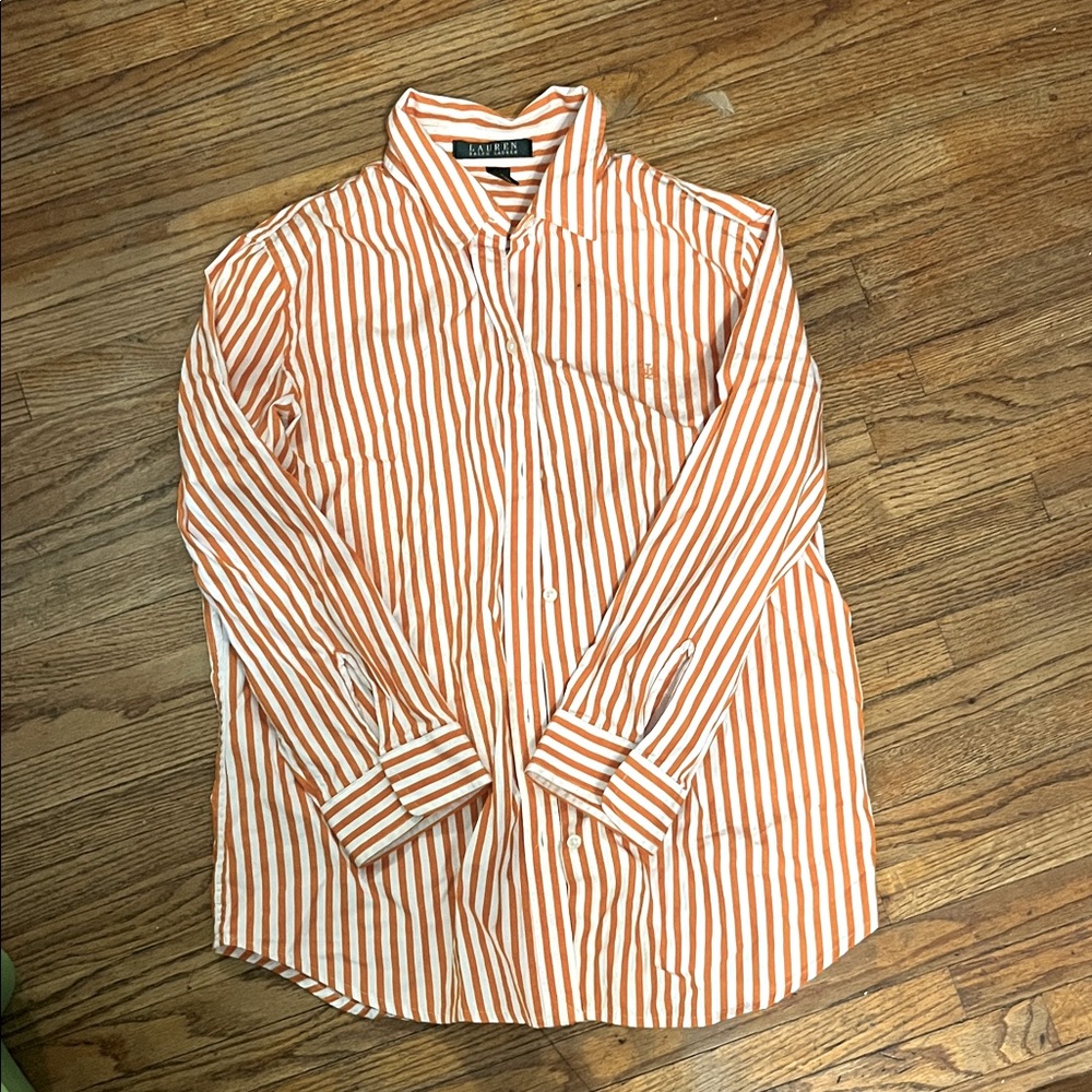 Ralph Lauren Orange and White button down